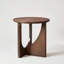 Table d'appoint ronde 100% bois massif de style moderne, 19,21 pouces, rustique, centrale, ovale, facile à déplacer, pour la chambre à coucher