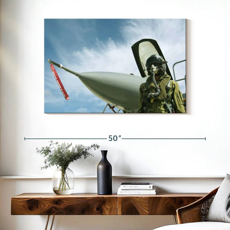 Lelar USAF Fighter Pilot, 26" H x 39" W