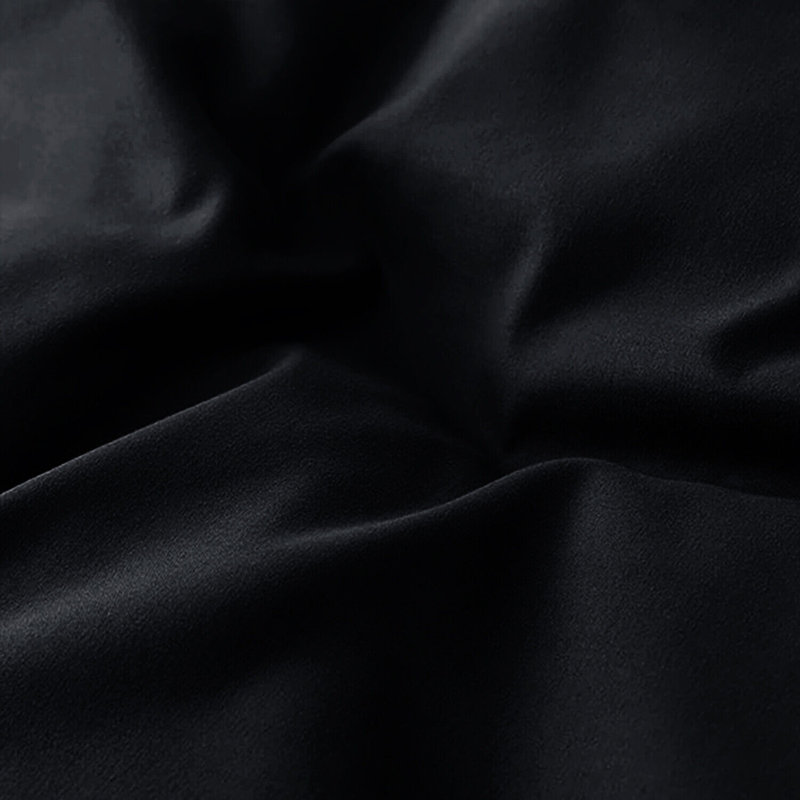 Premium 4-Piece Microfiber Duvet Cover Complete Set, Black, Double Duvet Cover Set + 3 Additional Pieces