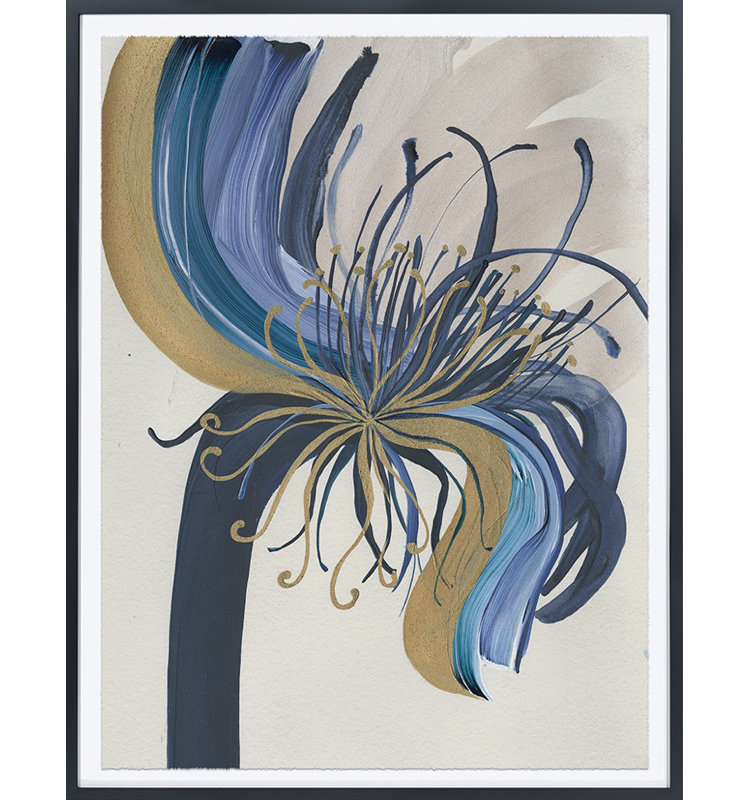 Blue 1 Print by Morlock, Jody, Black Framed, 24" H x 17" W