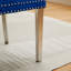 Banc rembourré, banc de salle à manger capitonné avec pieds en acier inoxydable-130791968-130791966