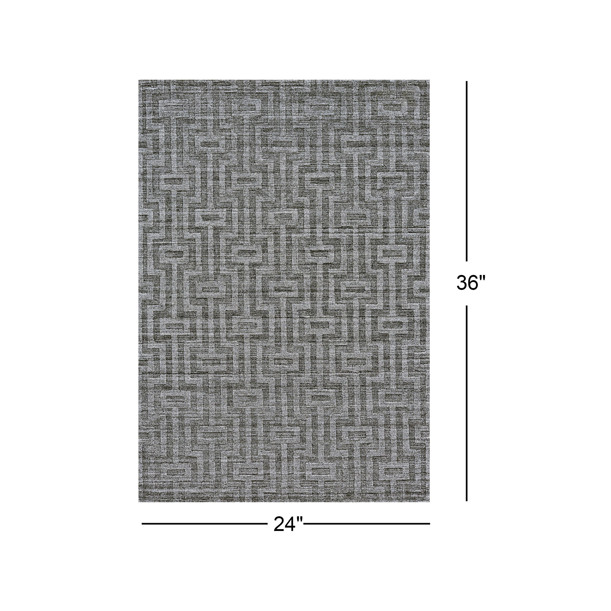 Marcia Handmade Viscose Gray Rug, Rectangle 2' x 3'