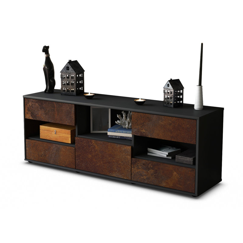 Yearby TV Stand, Rust / Matte Anthracite