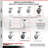 4-Piece Thermoplastic Rubber Caster Set