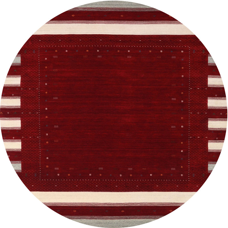Tapis beige/brun contemporain, Rond 4 pi