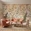 Papier peint paon, vignes botaniques, arches classiques amovibles, décoration murale-100453049-100453054