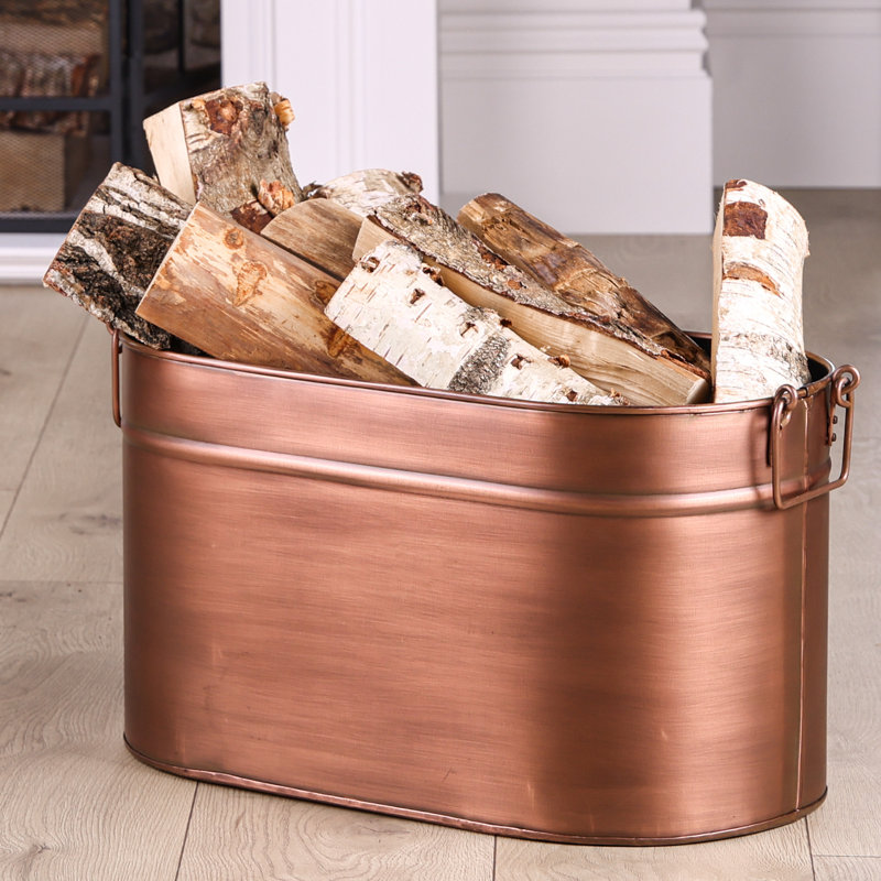 Crannell Iron Log Carrier, 28.5cm H x 51cm W x 28cm D