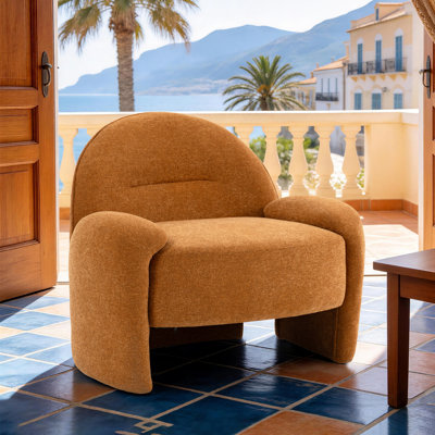 Upholstered Minimalist Lounge Chair Modern Design for Living space Office
