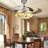 Dahlke 42" Tiffany Remote Control Invisible Ceiling Fan Light with LED Light - Professional Grade