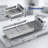 Expandable Stainless Steel Dish Drying Rack with Drain Board, Gray
