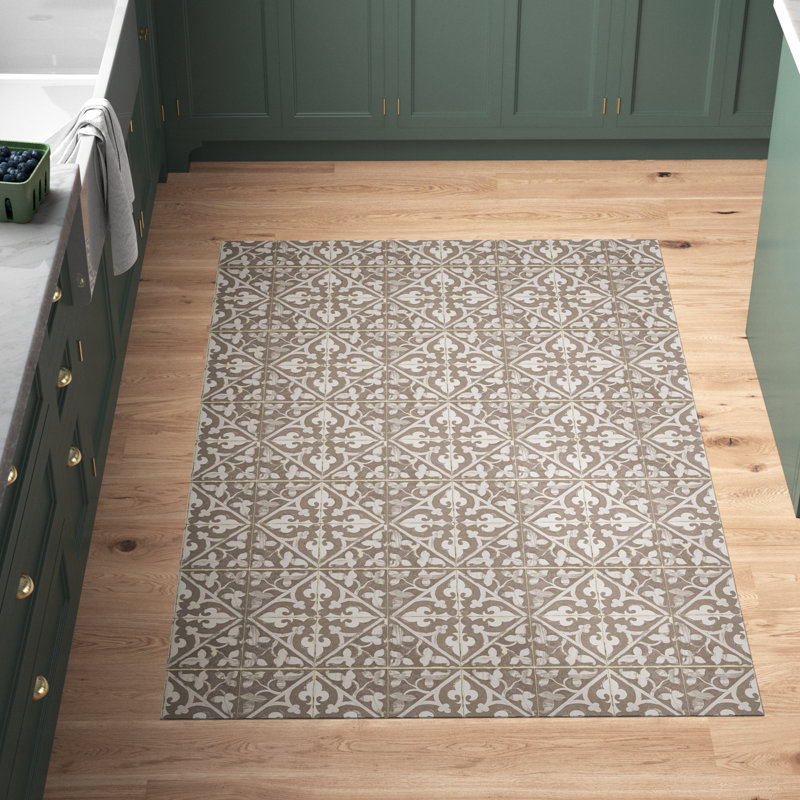 Tapis de cuisine à profil bas Un-Rug Javid de Matterly, Rectangle 3 pi 10 po x 5 pi 9 po