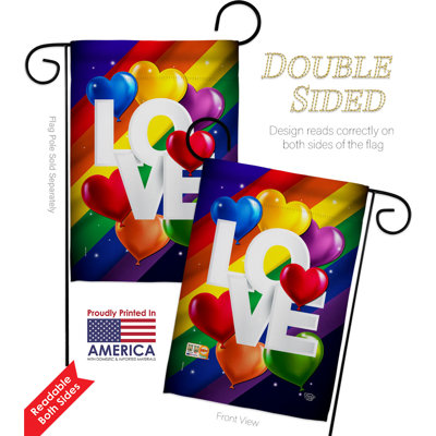 Ensemble de drapeaux en polyester 18,5 po x 13 po Love