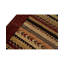 Wool Striped Area Rug in Wine/Green/Brown