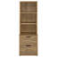 Bibliothèque Geary Mango à 3 tablettes USB et tiroir verrouillable-619280000