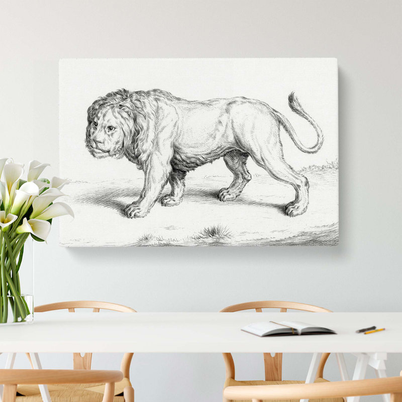 Prowling Lion by Jean Bernard - Wrapped Canvas Print, 40cm H x 60cm W x 3cm D
