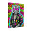 Animaux, tigre coloré avec lunettes de soleil et fond d'argent-621513460