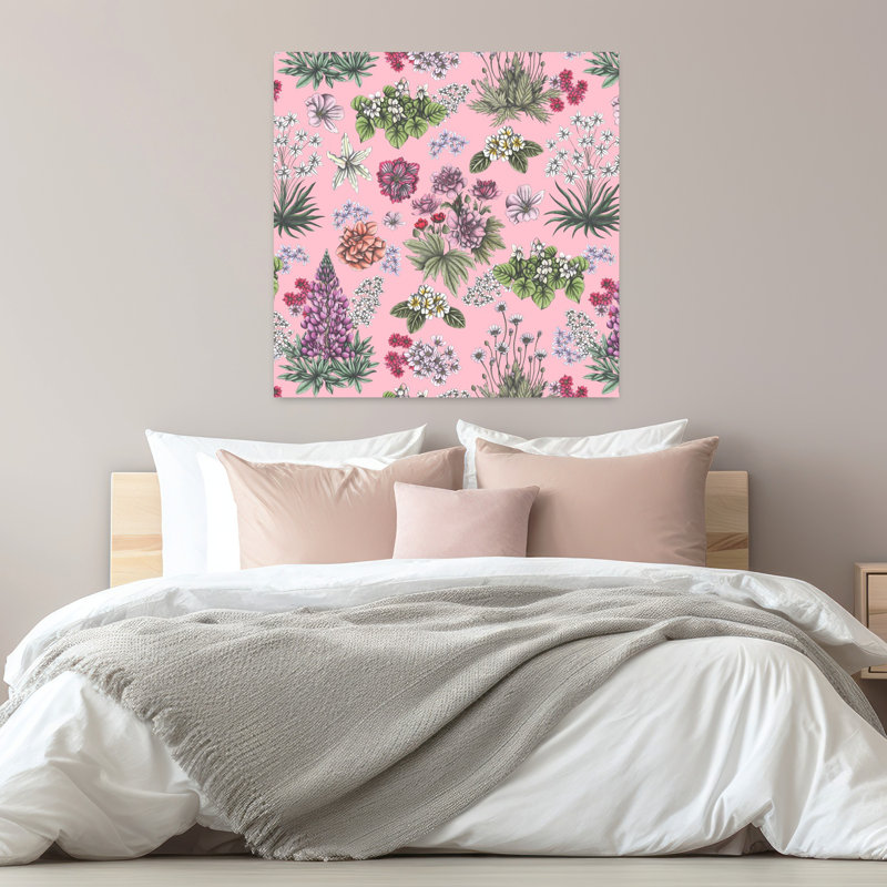 Art contemporain Art floral printanier, H 32 po x l 32 po