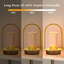Ensemble de 2 lampes de table portatives d'extérieur, lampe de table sans fil 3 couleurs à intensité variable, petite lampe de table rechargeable pour le salon, la chambre, la terrasse, le restaurant, le bar et le camping