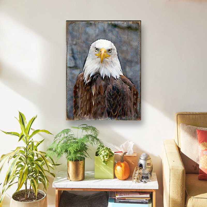 Bloc en bois eagle portrait Schock, H 26 po x l 36 po x P 1 po