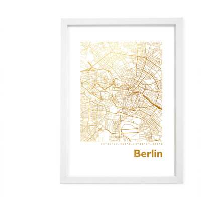 Berlin Map - Single Picture Frame Print