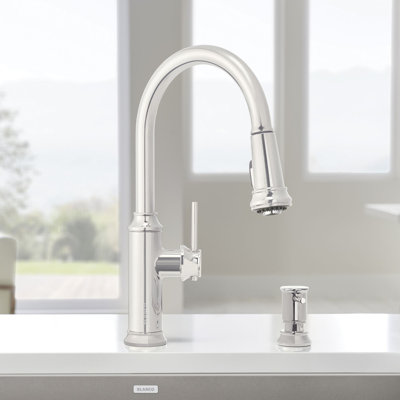 Empressa High Arc Pull-Down Dual-Spray Kitchen Faucet