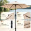 225 cm W X 225 cm D Beach Parasol with Crank Lift