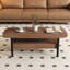 Table basse 47,2 "Mid Century Modern avec tiroirs de rangement et tablette ouverte