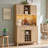 72"H Bar Cabinet with LED Lights, Wine Rack, and Cabinets-1290805010