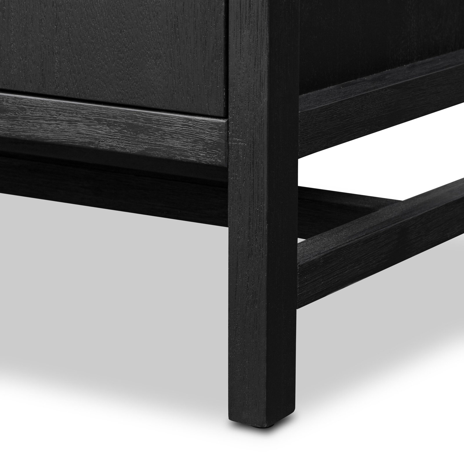 Aleph Sullivan Media Console-Saddle Tan, Black Acacia Veneer