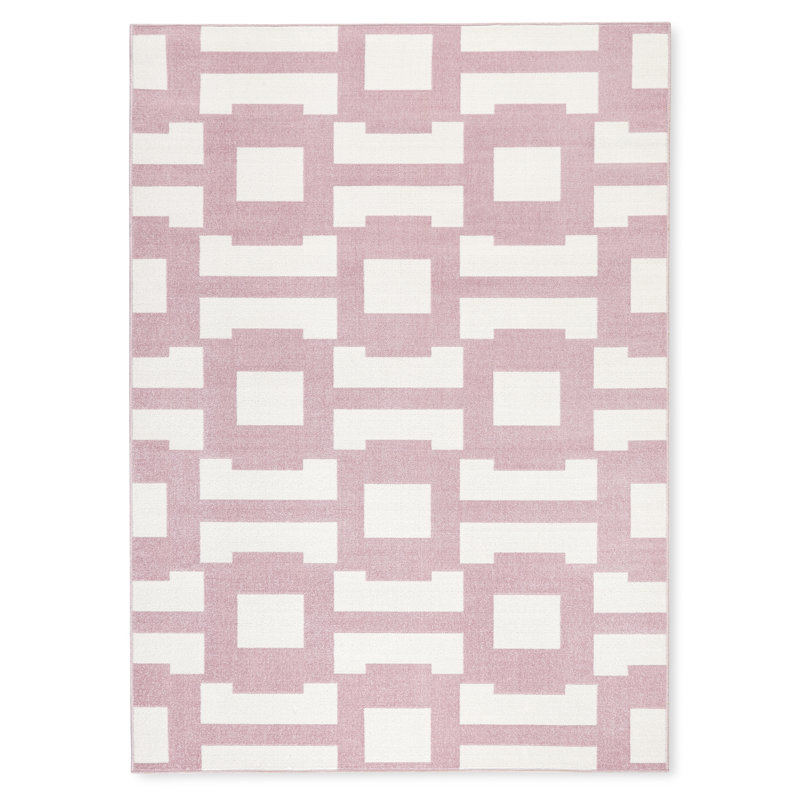 TOMMY BAHAMA Isla Coastal Geo Indoor Outdoor Area Rug Purple/Ivory, Rectangle 6'6" x 9'2"
