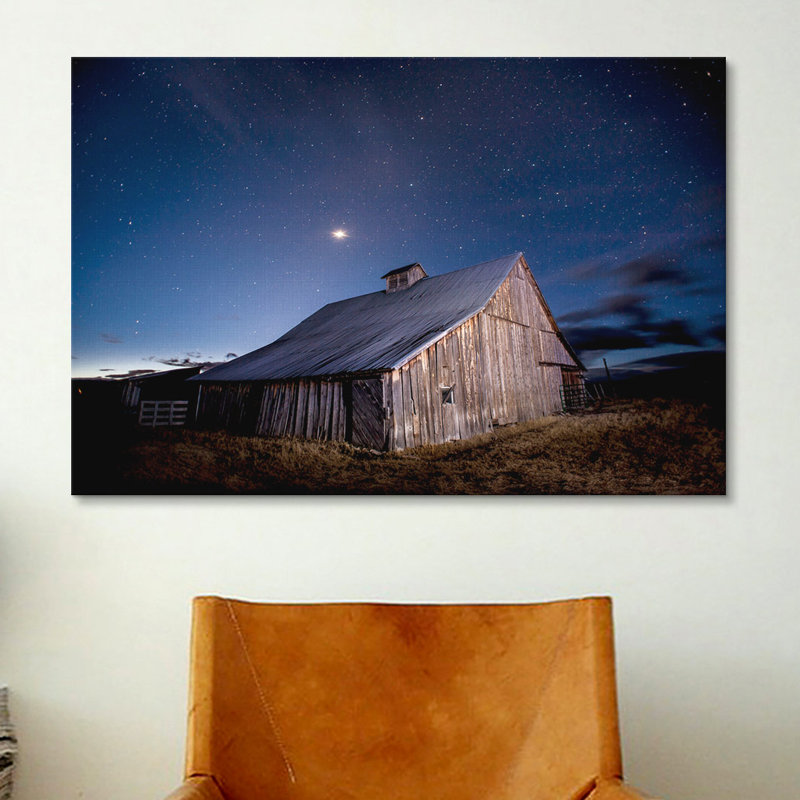 Reproduction de photo sur toile « painting grange » par dan ballard, H 12 po x l 18 po x P 1,5 po, Toile tendue, Pas de tapis