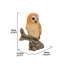 Statue hibou sur souches fauve