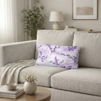 Coussin Country Farmhouse - Coussin imprimé brise de lavande