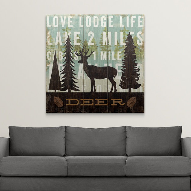 « simple vivante cerf » par michael mullan, impression, H 35 po x l 35 po x P 1,5 po, Toile