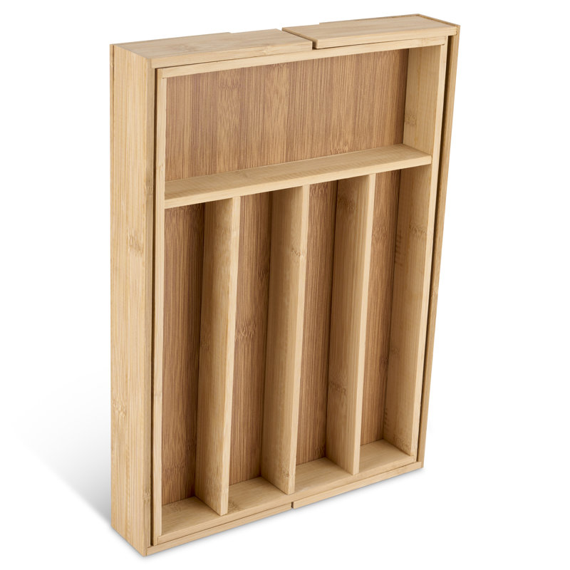 Bamboo Rectangle Utensil Storage Set