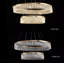 Beneta 2 Modern 2-Tier Round LED Crystal Chandelier – Adjustable Golden Ceiling Light with Rings-285960544