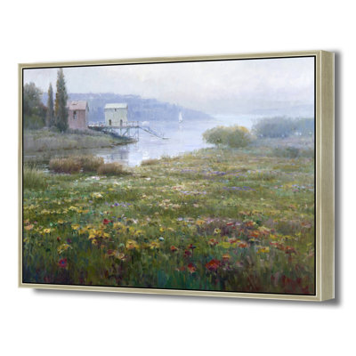 Mist Over Flowering Shore Print