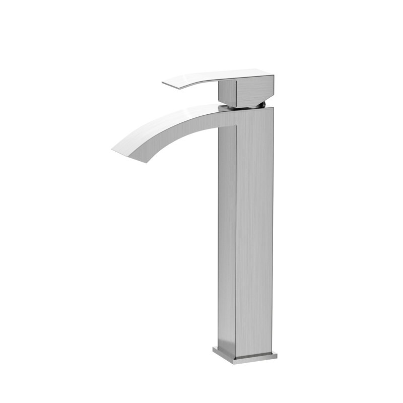 Robinet de lavabo de salle de bain 10,99 po Modern, Nickel brossé
