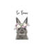 Floral Bunny Be Brave by Leah Straatsma - Wrapped Canvas Painting-1009793787