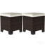Ensemble de 2 repose-pieds d'extérieur beige-129415991