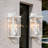 Transparent Glass Black 3 Light Outdoor Lamp(Set Of 2)-1794479449-1792506046