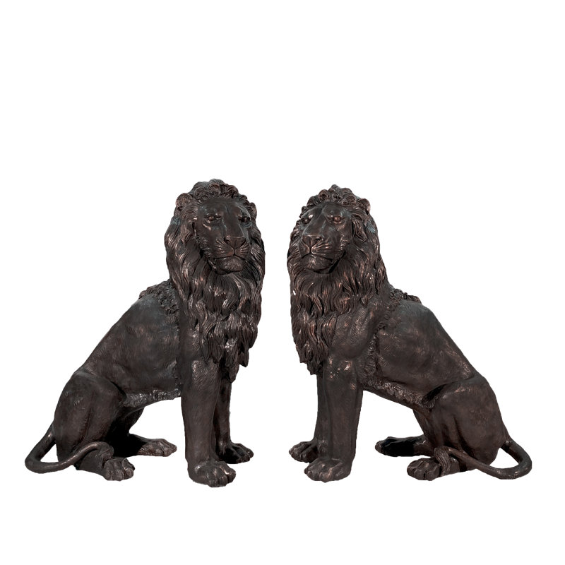 Lion Bronze Garden Statue