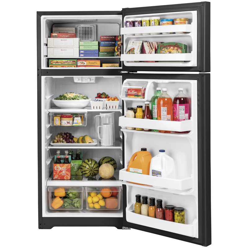 GE® 17.5 Cu. Ft. Top-Freezer Refrigerator, Black
