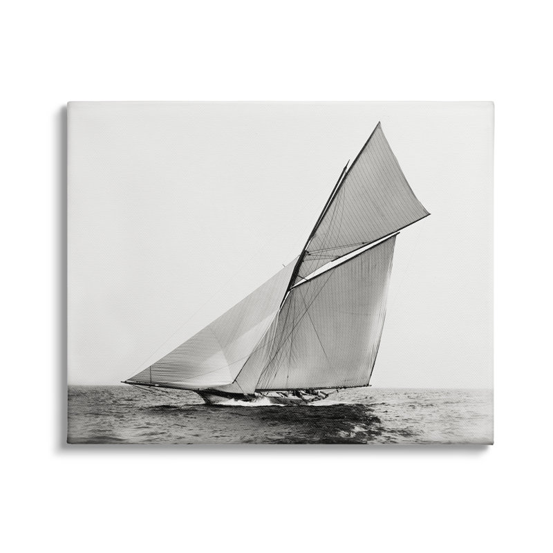 Az-989 - Photographie de bateau majestueux encadrée, H 36 po x l 48 po x P 1,5 po