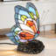 Lampe de table papillon en verre coloré Tiffany
