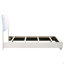 Lit simple à panneau DEL en bois ultrabrillant