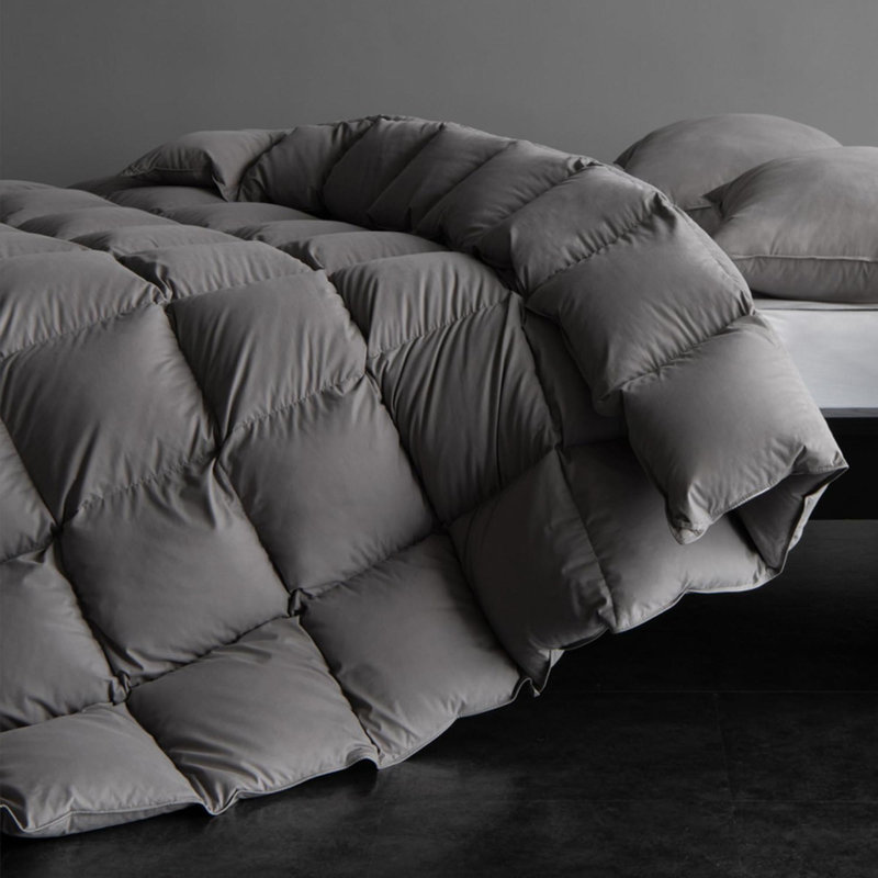 Édredon en plumes de luxe Luxury, Très grand lit, Gris