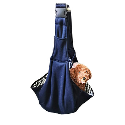 Large Foldable Pet Single Shoulder Crossbody Bag, Portable Outdoor Travel Carrier for Cats & Puppies