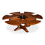 Round Walnut Wood Dining Table-1915720589