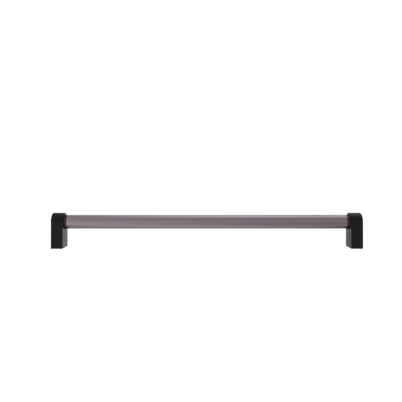 Clarity Acrylic Appliance Pull, Matte Black/Smoke, 18"